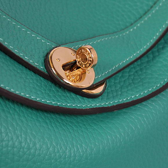 High Quality Replica Hermes Lindy 30CM Havanne Handbags 1057 Green Leather Golden Hardware